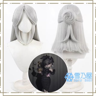 セット済みウィッグ　第五人格　IdentityV　真理の下　ホワイト　コスプレ 三分妄想 第五人格 IdentityV コスプレ 占い師 ホワイト ウィッグ